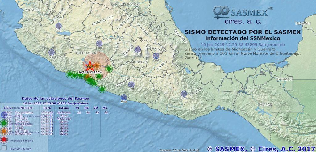 Deja sin afectaciones sismo de 5.1 grados a Michoacán. Noticias en tiempo real