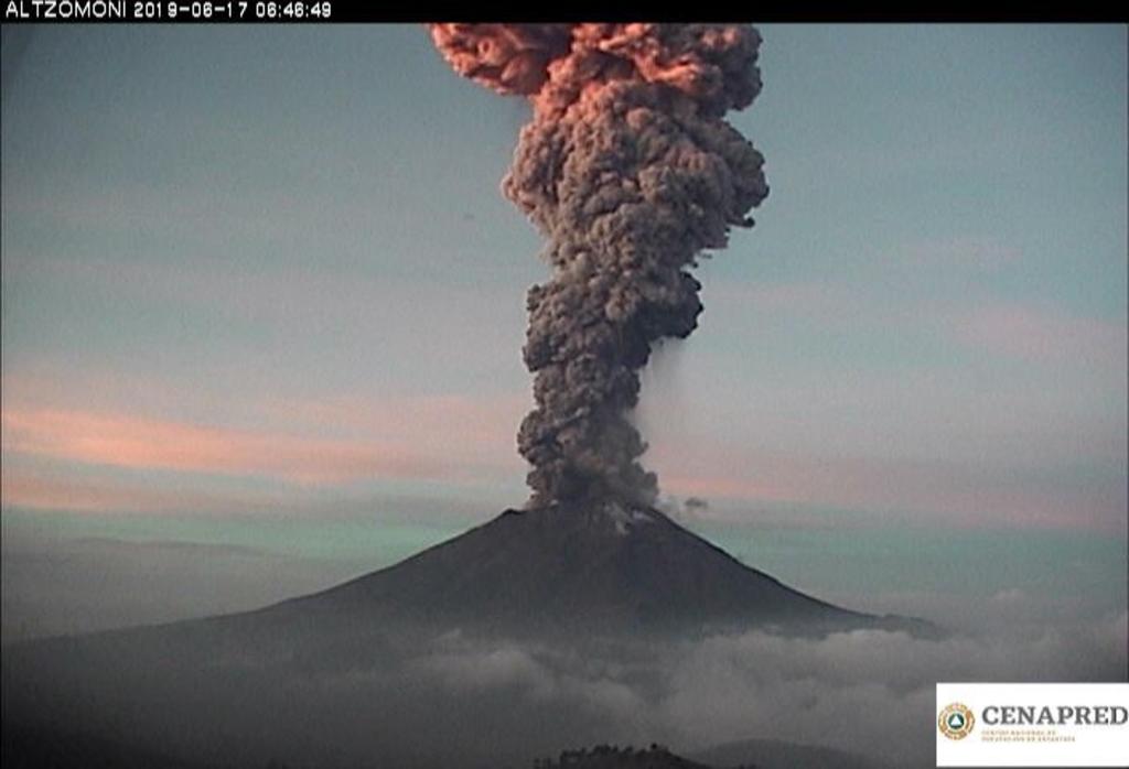 Registran explosión del Popocatépetl. Noticias en tiempo real