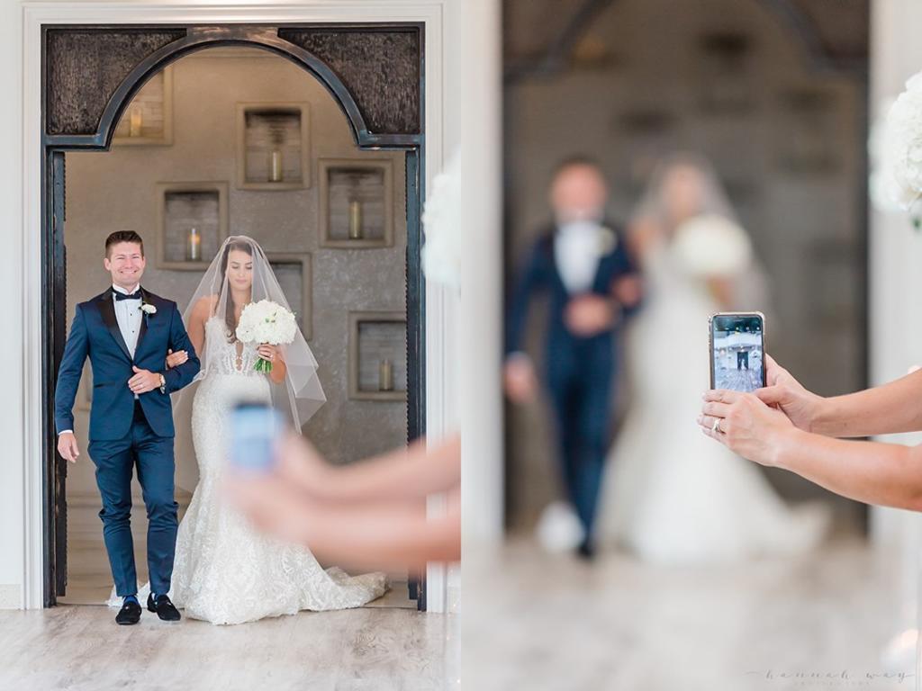 Arruina con su celular la imagen perfecta de una boda. Noticias en tiempo real