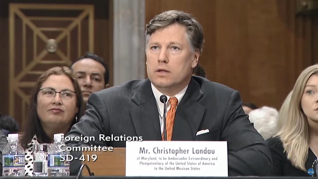 Confirma Senado de EUA a Christopher Landau como embajador en México. Noticias en tiempo real