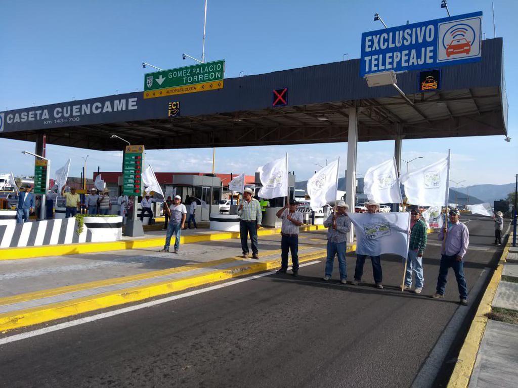 Organizaciones del Frente Unido del Campo toman caseta de Cuencamé. Noticias en tiempo real