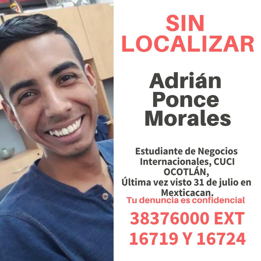 Reportan desaparición de estudiante en Zacatecas. Noticias en tiempo real