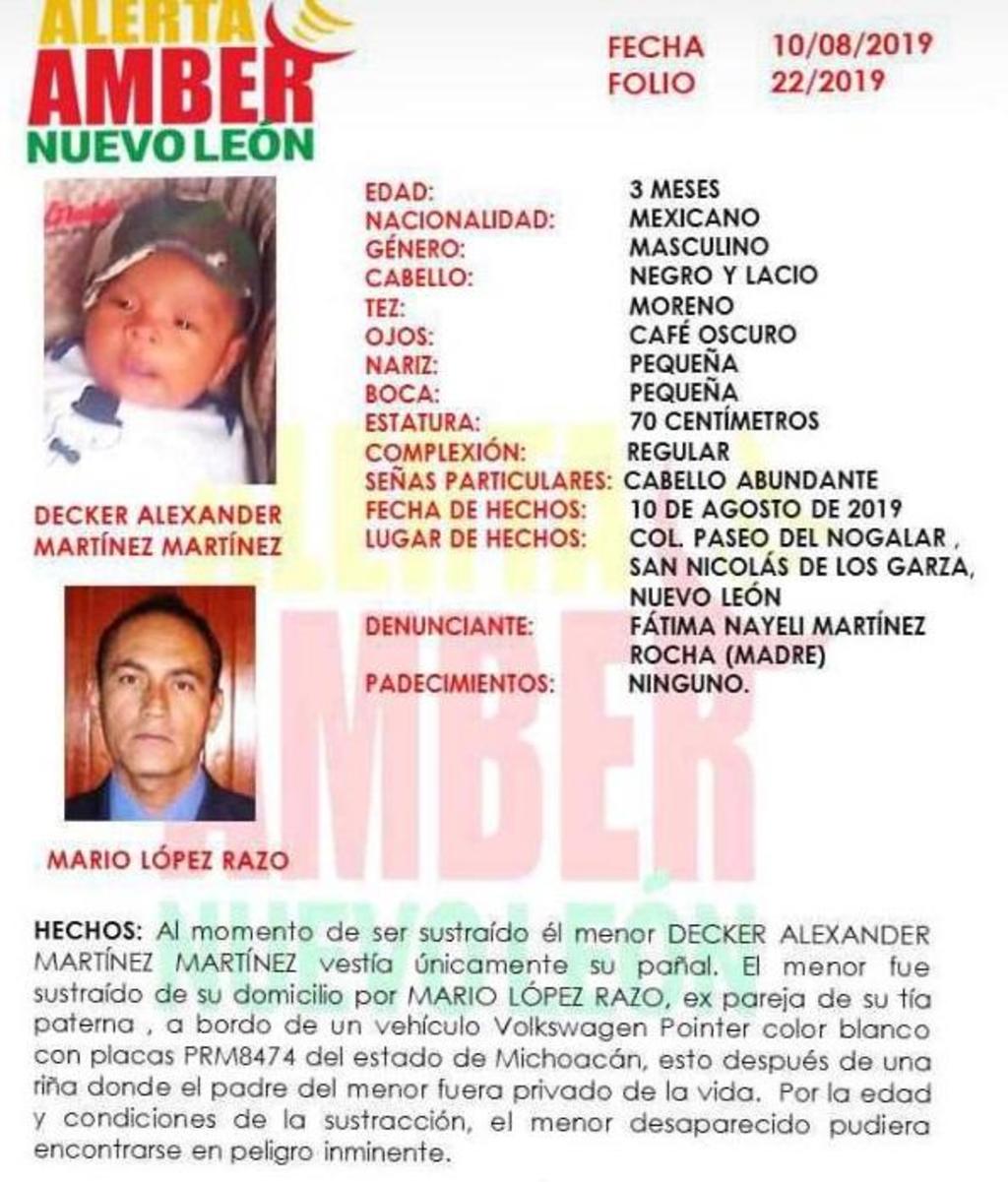 Sustraen a bebé luego de asesinar a su padre en Nuevo León. Noticias en tiempo real