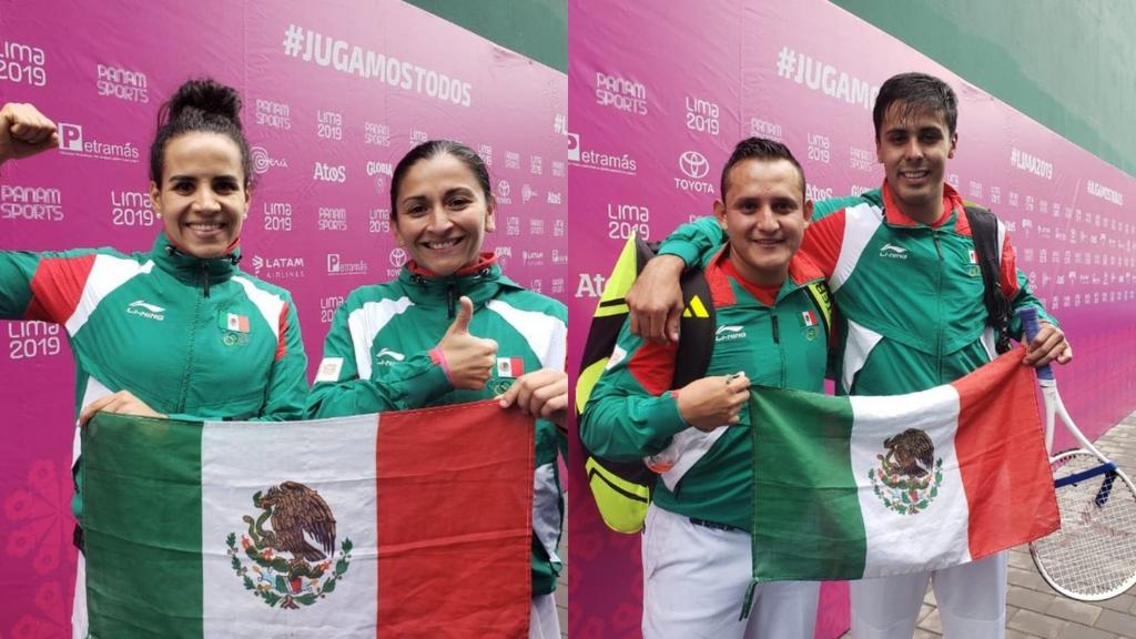 Coahuilenses ganan oro en frontenis dobles en Lima 2019. Noticias en tiempo real
