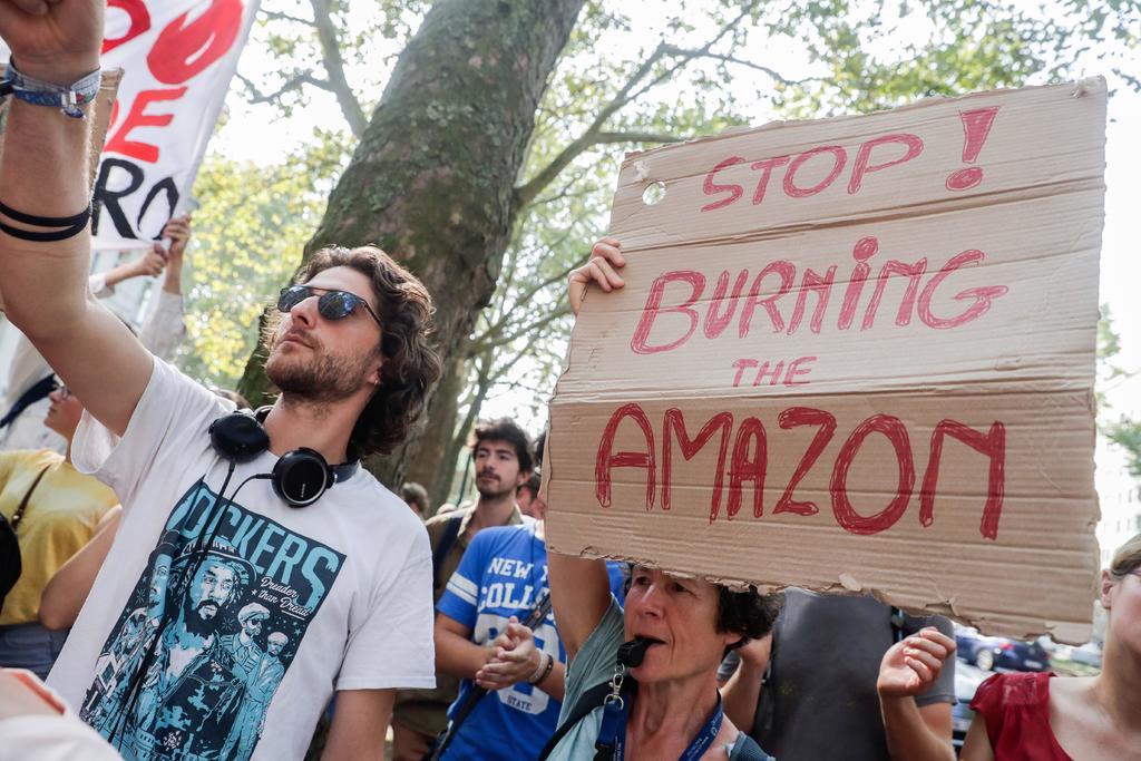 Se manifiestan en Bruselas por los incendios del Amazonas. Noticias en tiempo real