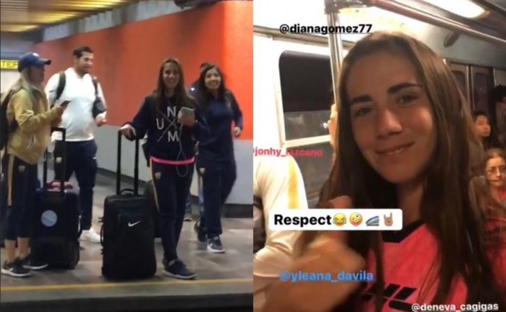 Jugadoras de Pumas Femenil viajan en metro debido a bloqueos en la CDMX. Noticias en tiempo real