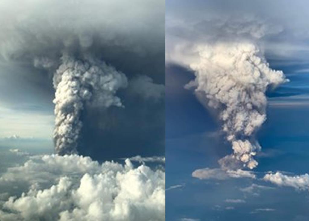 Así fue la erupción del volcán Taal vista desde el espacio. Noticias en tiempo real