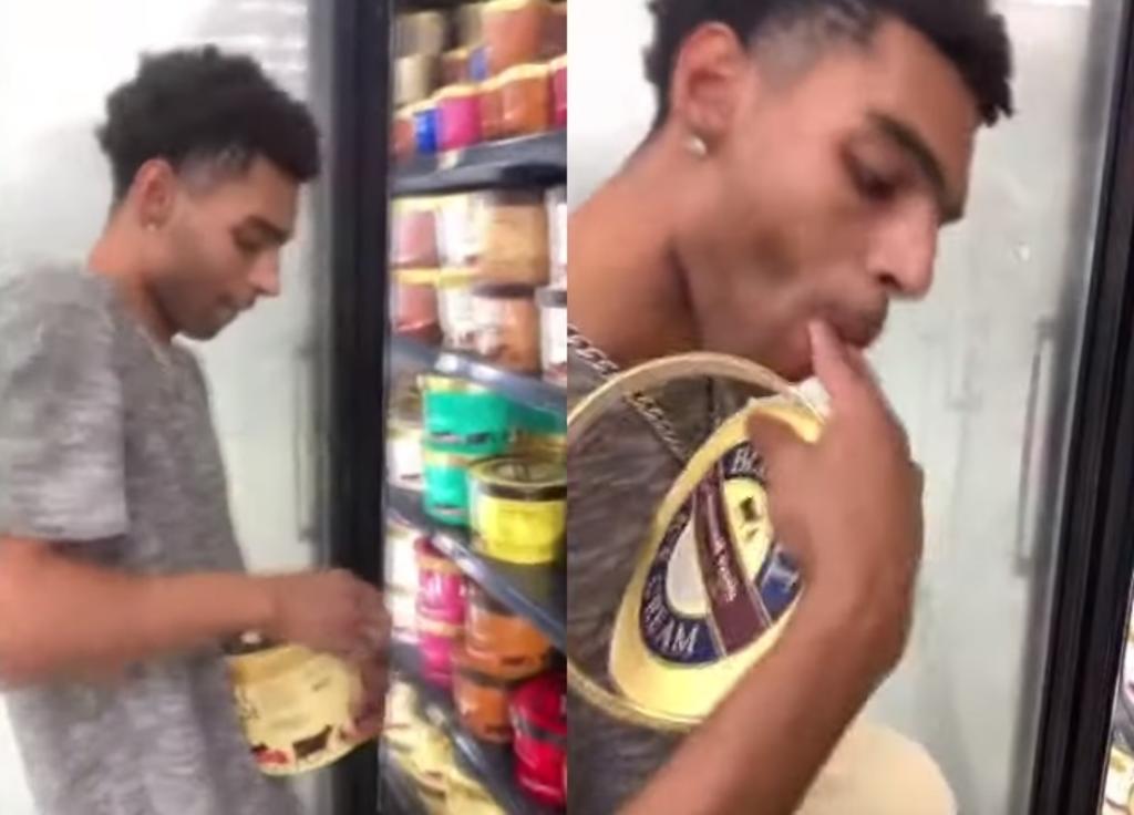 Hombre podría ir a la cárcel por lamer un helado en un supermercado. Noticias en tiempo real