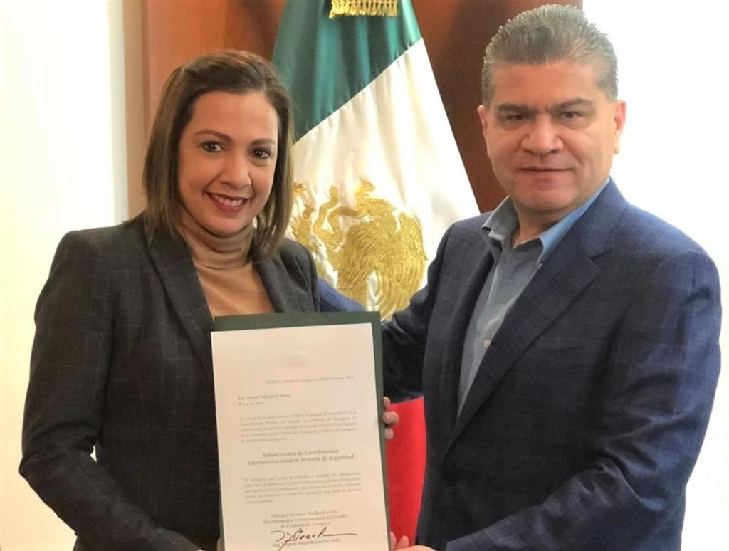 Confirma Riquelme a Sonia Villarreal frente a la SSP de Coahuila. Noticias en tiempo real