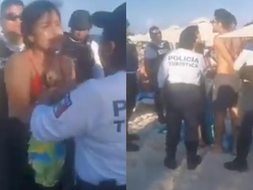 Me estás lastimando; arrestan a turistas en Playa del Carmen por no consumir local. Noticias en tiempo real