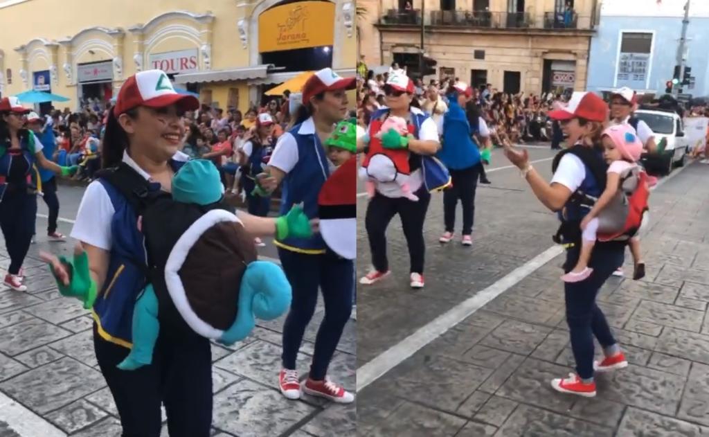 VIRAL: Madres e hijos desfilan vestidos como personajes de Pokémon en Yucatán. Noticias en tiempo real