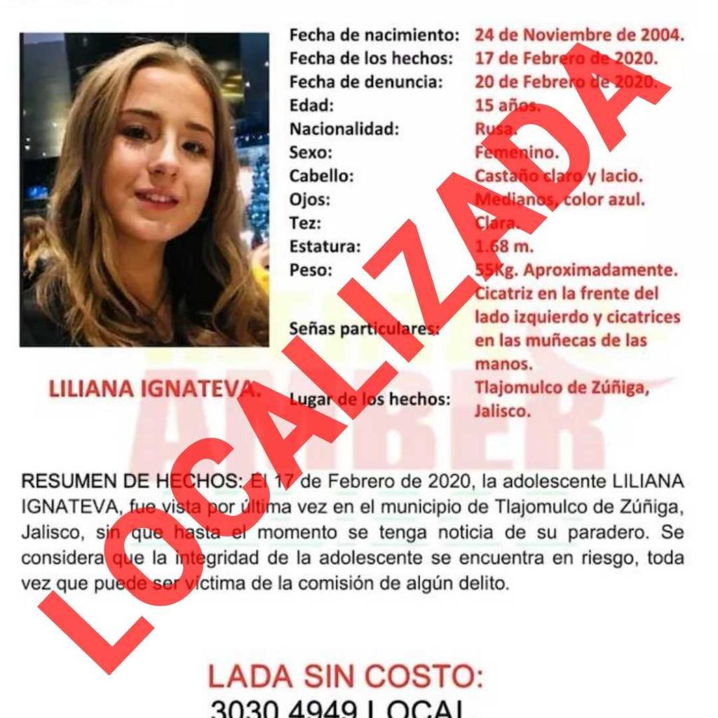 Localizan con vida a menor rusa reportada desaparecida en Jalisco. Noticias en tiempo real