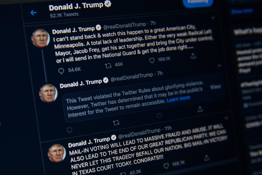 Twitter señala un tuit de Trump por enaltecer la violencia. Noticias en tiempo real