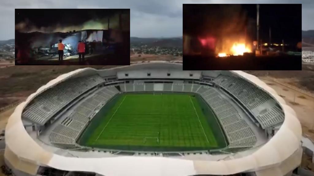 VIDEO:Se registra incendio en estadio de Mazatlán FC. Noticias en tiempo real