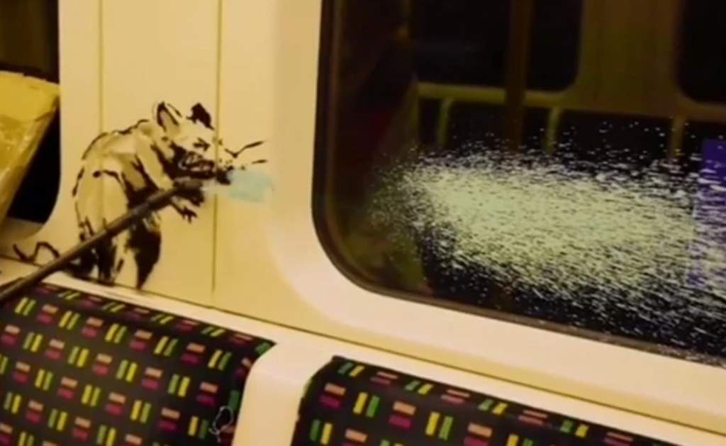 Banksy dibuja en el metro de Londres para impulsar uso de cubrebocas. Noticias en tiempo real