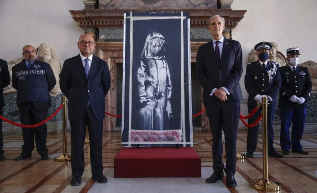 Italia devuelve a Francia obra robada de Banksy el Día de la Bastilla. Noticias en tiempo real