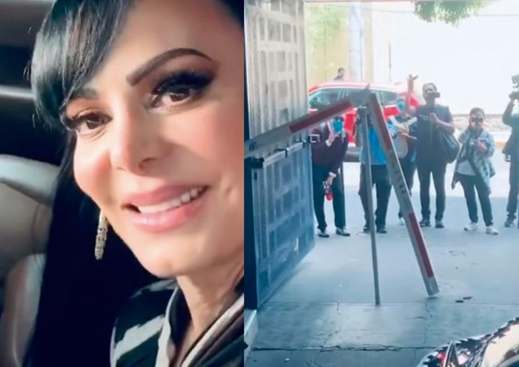 Maribel Guardia choca contra pluma de estacionamiento de Televisa. Noticias en tiempo real