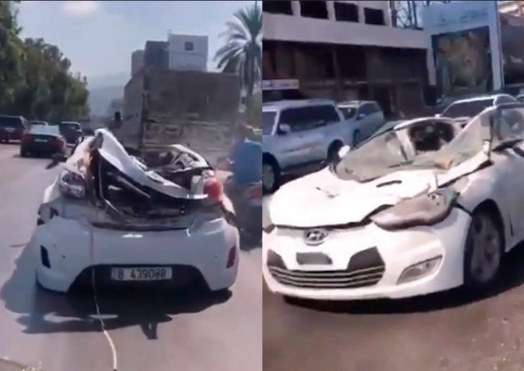 Se hace viral por conducir su auto a pesar de daños por explosión en Beirut. Noticias en tiempo real