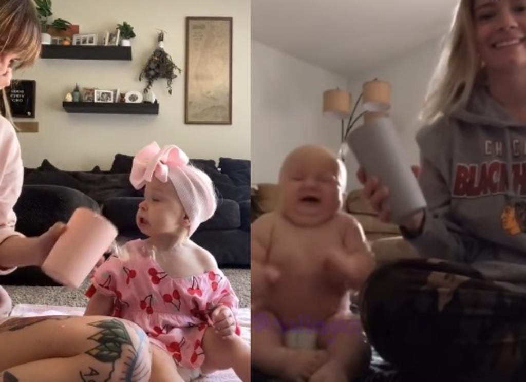 Water Bottle Challenge, padres mojan a bebés para ver su reacción. Noticias en tiempo real