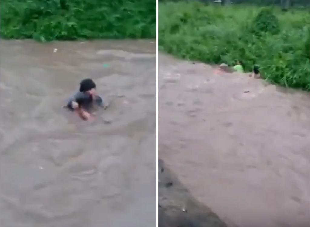 Salvan a dos niñas que estaban siendo arrastradas por un río. Noticias en tiempo real