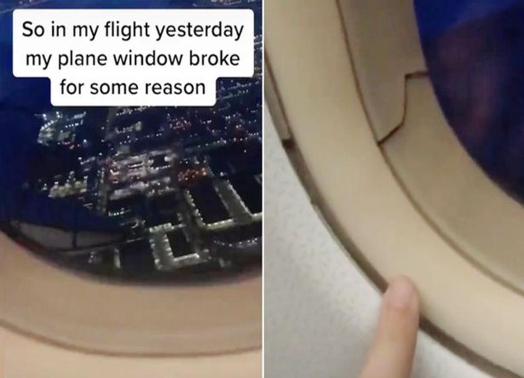 Pasajero genera pánico al revelar que la ventanilla en el avión estaba rota. Noticias en tiempo real