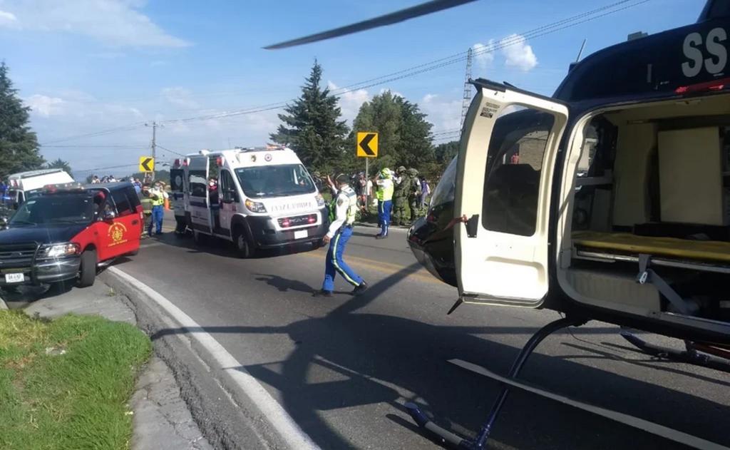 Volcadura deja al menos 14 lesionados en carretera México-Cuernavaca. Noticias en tiempo real