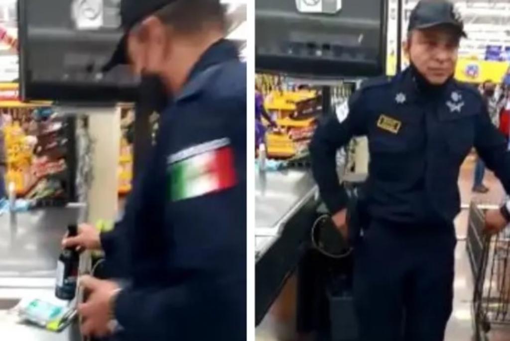 Sorprenden a policía municipal robando en supermercado. Noticias en tiempo real