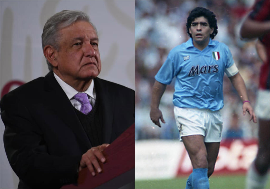 López Obrador recuerda a Maradona con imagen en Twitter. Noticias en tiempo real