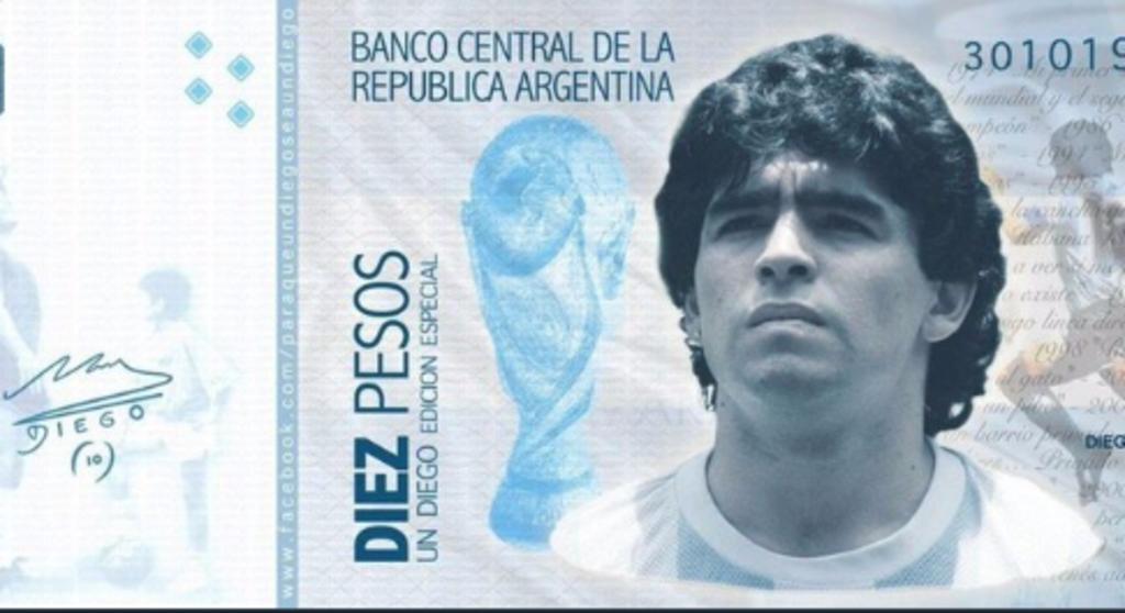 Se viraliza propuesta de billete con la imagen de  Diego Maradona. Noticias en tiempo real