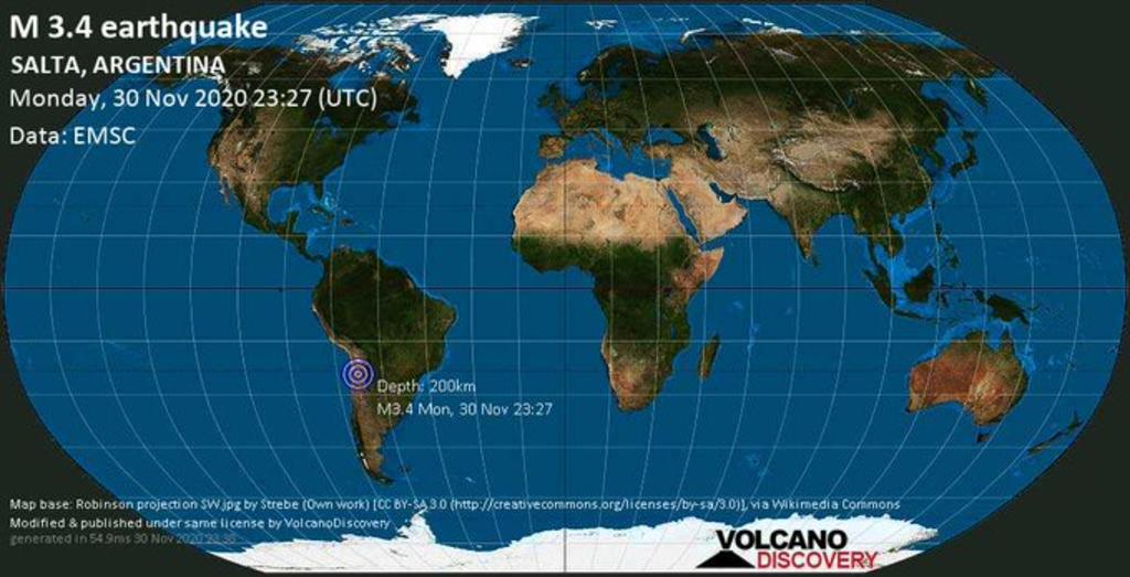 Se registra sismo de magnitud 6.4 en una provincia de Argentina. Noticias en tiempo real