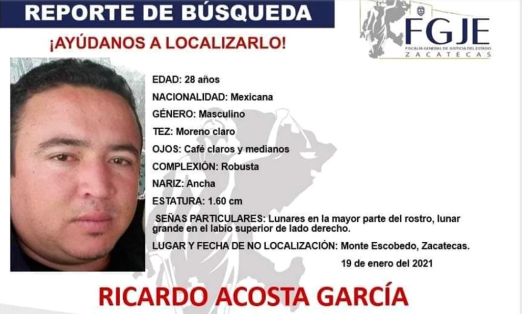 Desaparece jefe de Policía de  Monte Escobedo, Zacatecas. Noticias en tiempo real