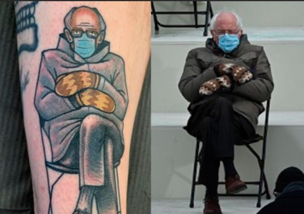 Se tatúa viral imagen de Bernie Sanders en el brazo. Noticias en tiempo real