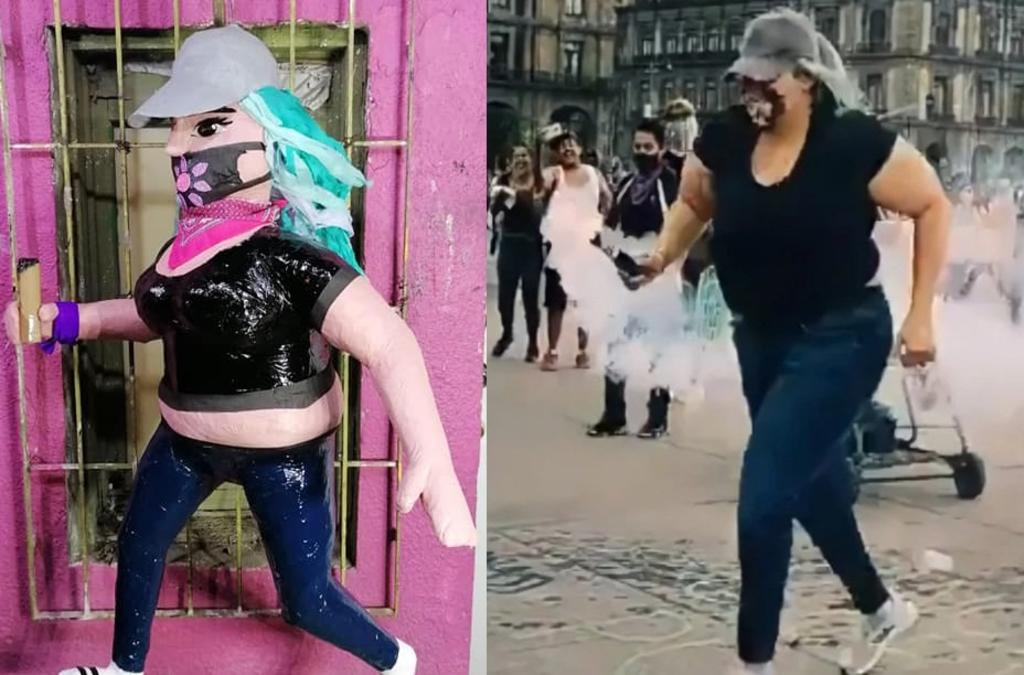 Dedican piñata a 'La Reinota', la mujer que se volvió viral durante la  marcha 8M, El Siglo de Torreón