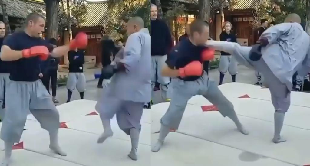 Monje Shaolin derriba de una patada a luchador profesional de la UFC. Noticias en tiempo real