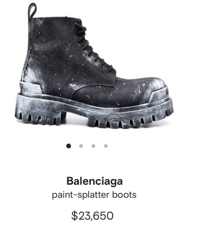 Balenciaga se de memes al vender botas manchadas en más de 23 mil pesos