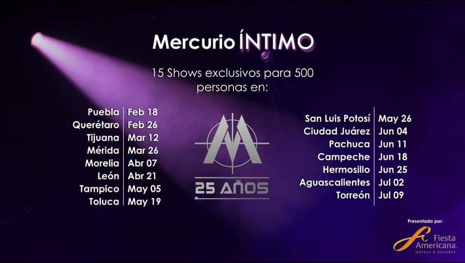 Confirma Mercurio concierto en Torreón El Siglo de Torreón