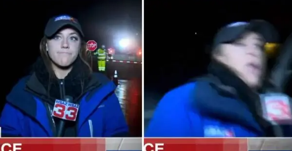 Reportera es atropellada en plena transmisión en vivo pero continúa trabajando 'como si nada'