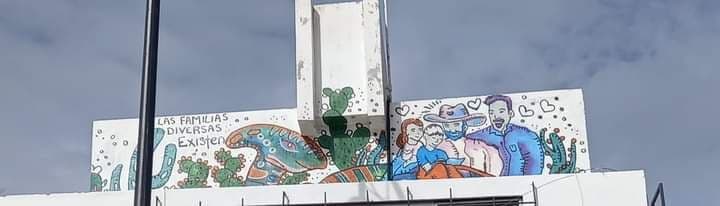 'Las familias diversas existen'; pintan mural incluyente en centro de Saltillo