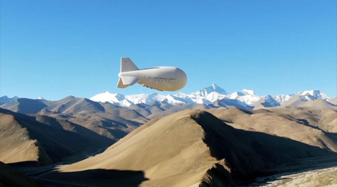 Científicos chinos logran récord mundial con vuelo de dirigible flotante