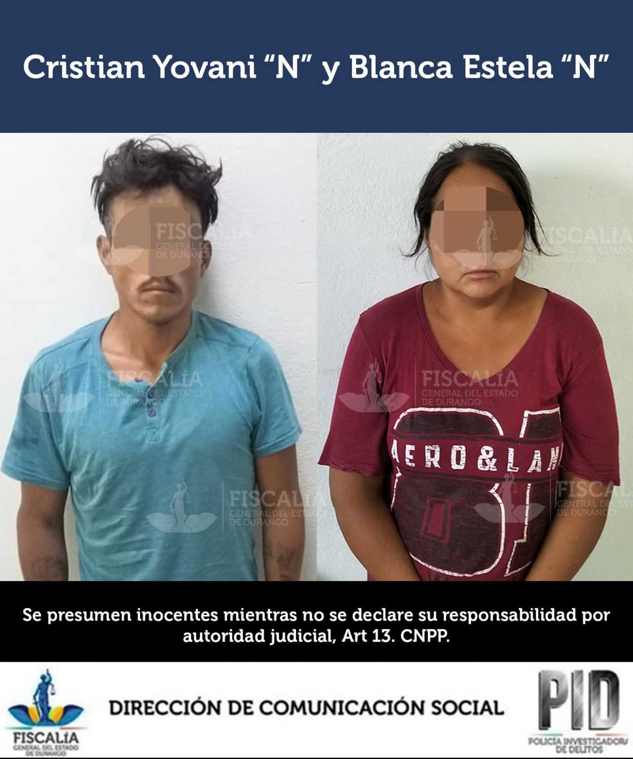 Detienen a pareja de Lerdo por lesiones a menor de 18 meses