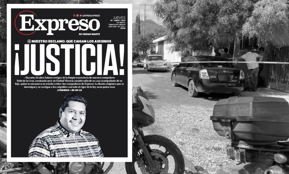 '¡Justicia!, que caigan los asesinos': la portada en negro de Expreso