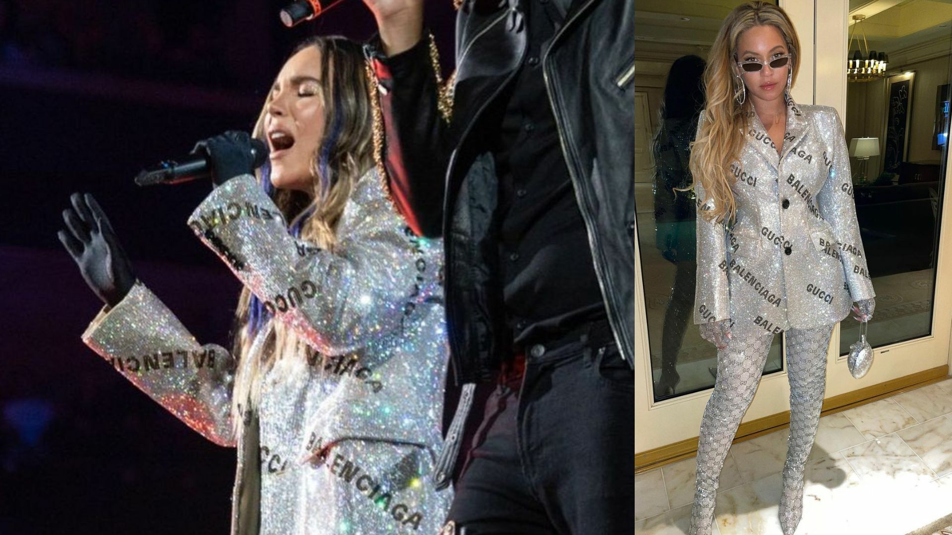 Belinda usa el mismo blazer que Beyoncé y está bañado en cristales . Noticias en tiempo real