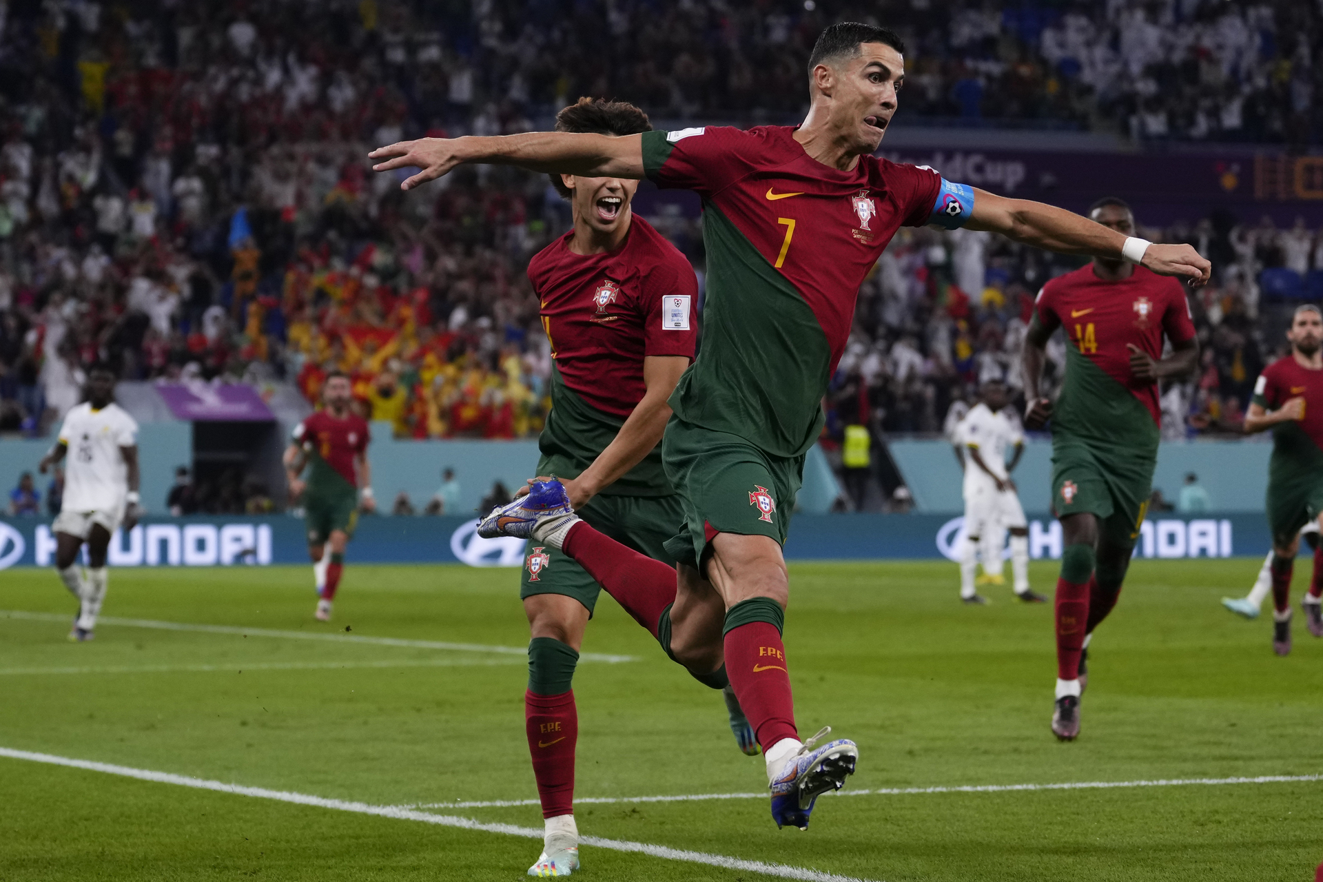Portugal vence a Ghana con goles de Cristiano, Joao Félix y Rafael Leao . Noticias en tiempo real
