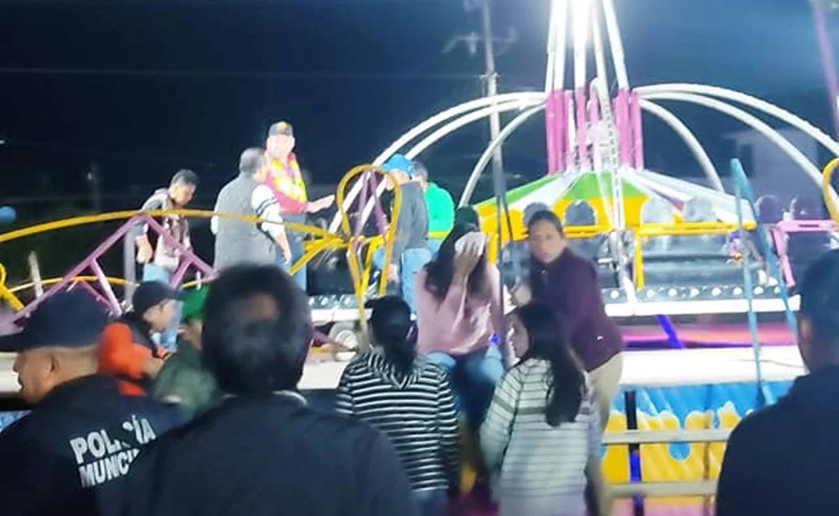 Adolescente cae de 5 metros de altura desde un juego mecánico . Noticias en tiempo real