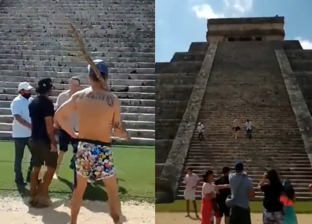 ¿Cuánto tuvo que pagar de multa el turista que trepó a la pirámide de Chichén Itzá? . Noticias en tiempo real