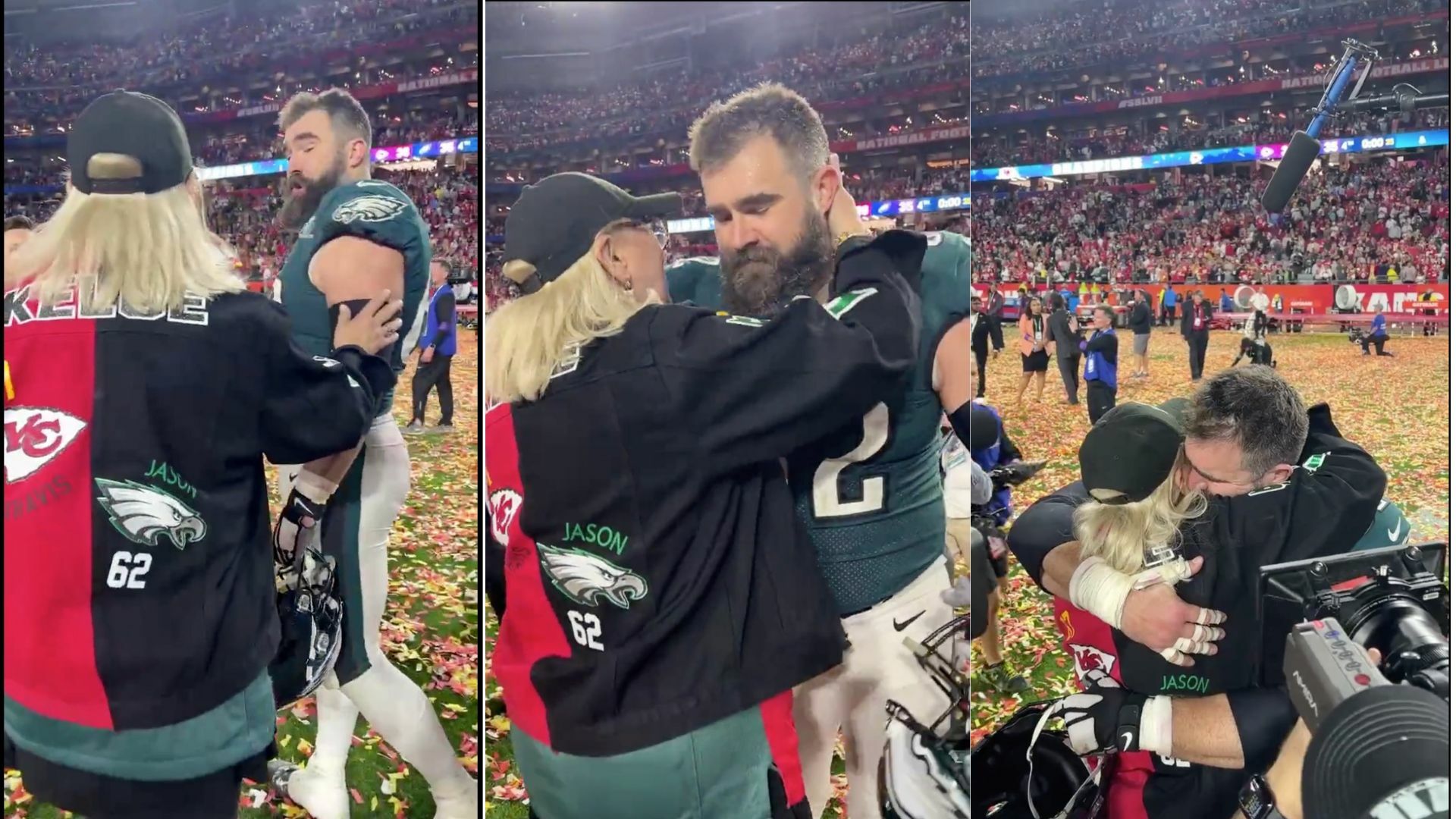 El consuelo de Donna Kelce a su hijo Jason tras perder el Super Bowl. Noticias en tiempo real