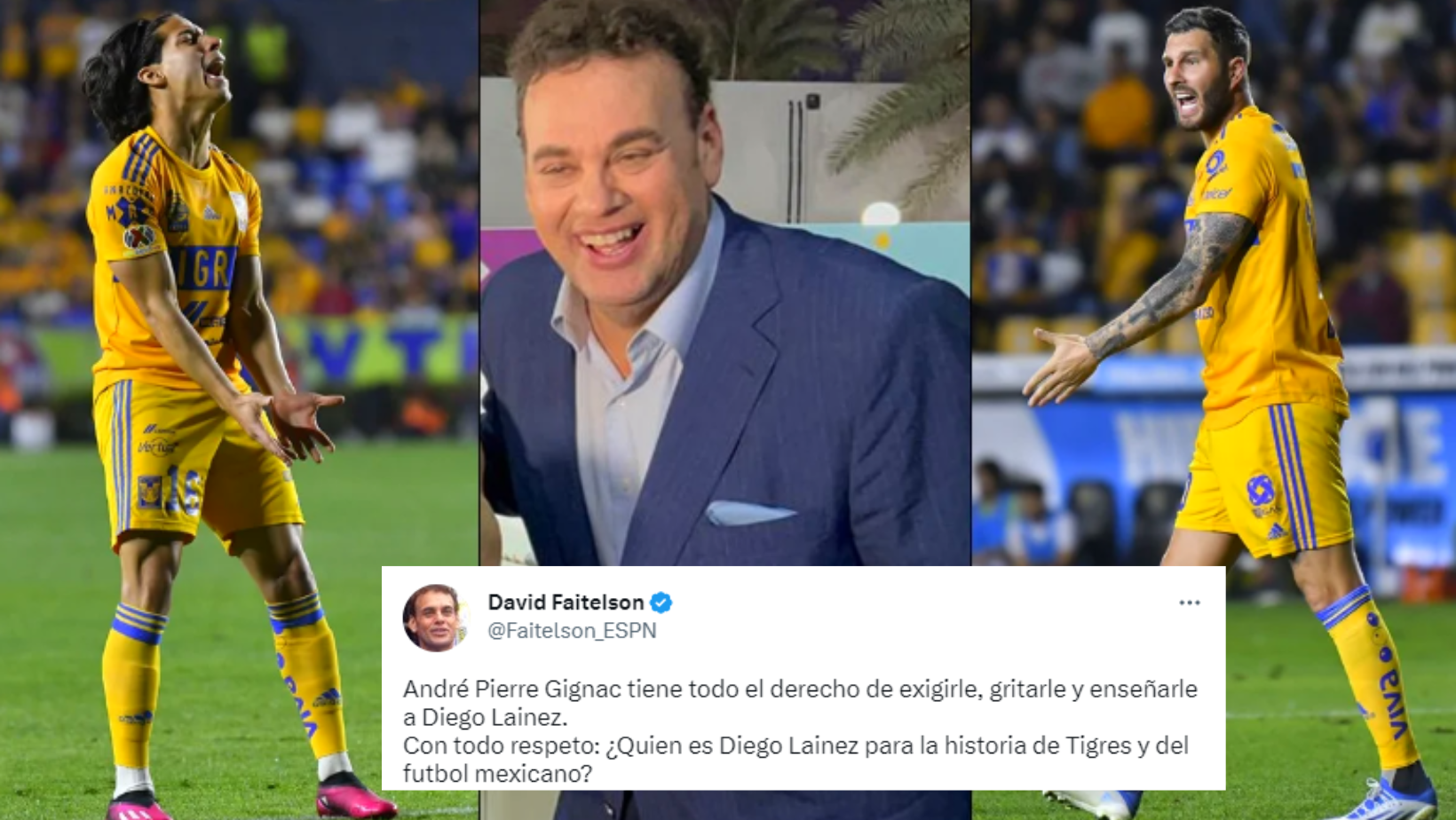 \'¿Quién es a lado de él?, David Faitelson sale en defensa de Gignac tras polémica con Diego Lainez. Noticias en tiempo real