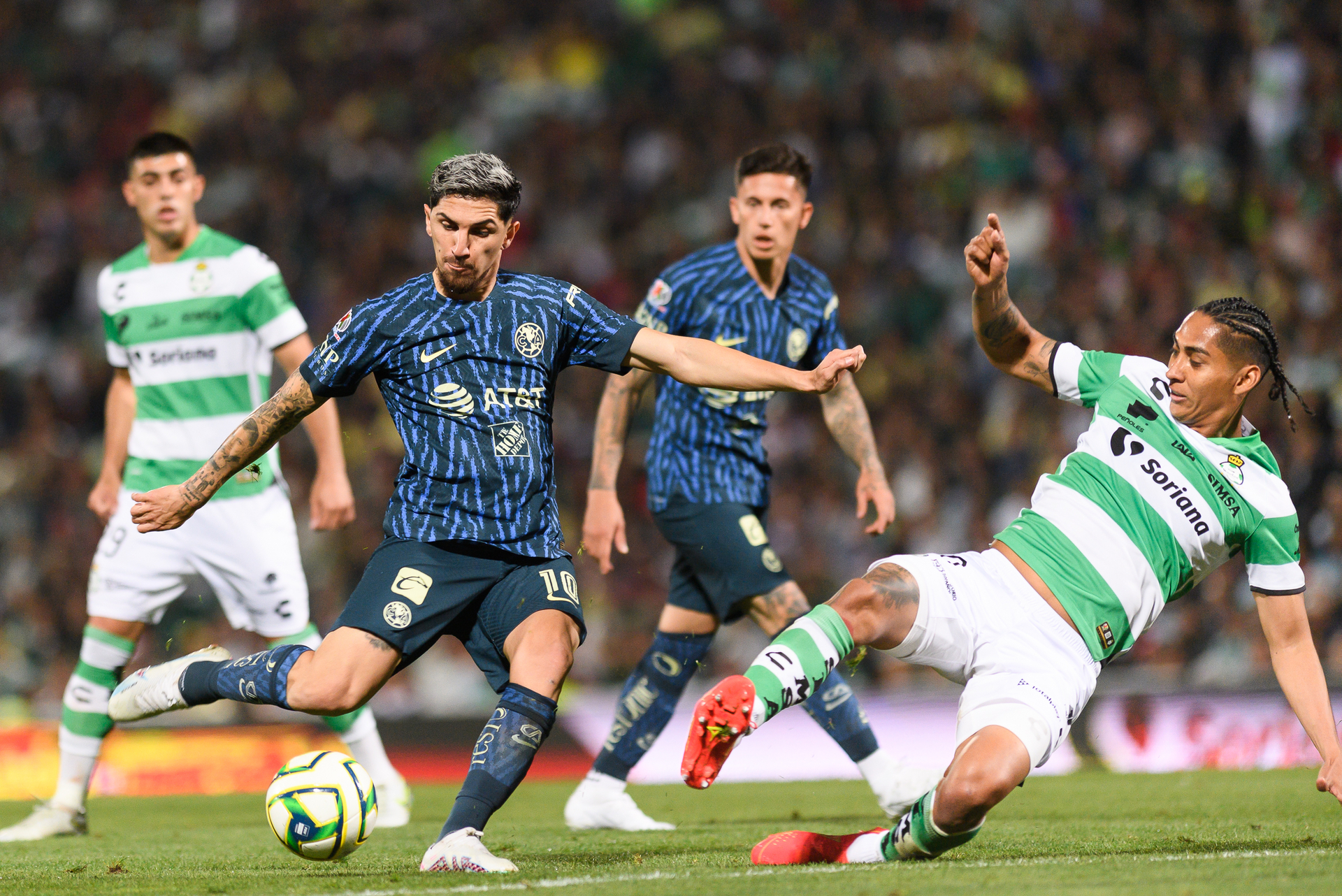 Santos Laguna se enfrenta al Club América hoy en EUA. Noticias en tiempo real