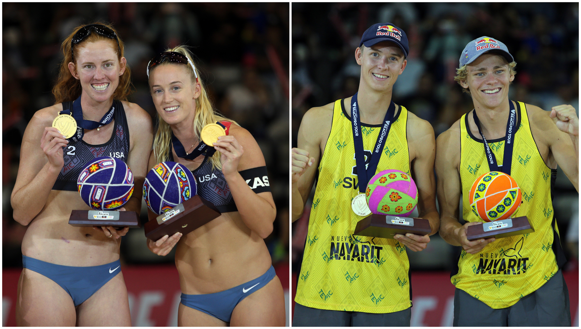 Estados Unidos y Suecia se coronan en Tour Mundial de Voleibol de Playa en Tepic. Noticias en tiempo real