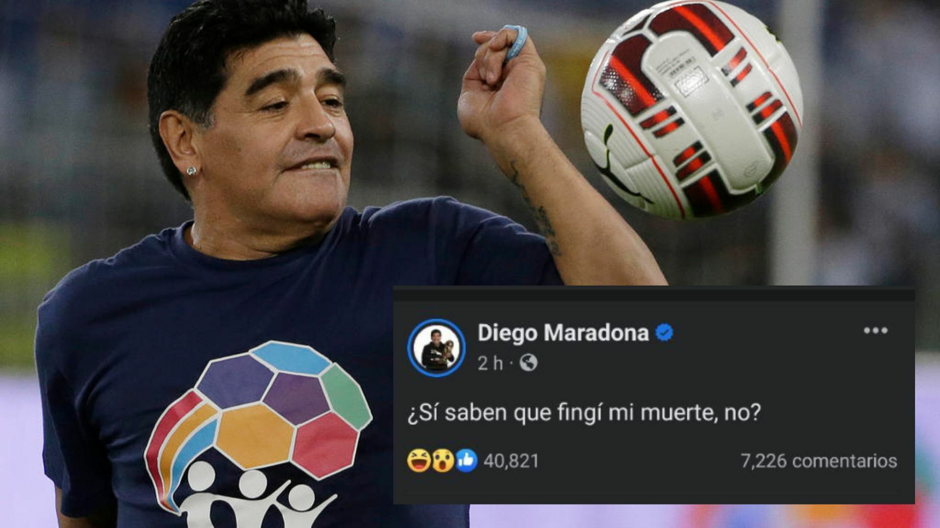 Hackean cuenta de Facebook de Diego Armando Maradona?. Noticias en tiempo real